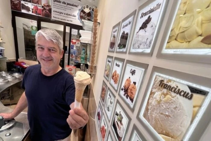 Ice cream in honor of the late Pope